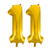 Folieballon 11 jaar Goud 66cm