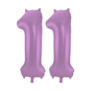 Folieballon 11 jaar metallic paars 86cm