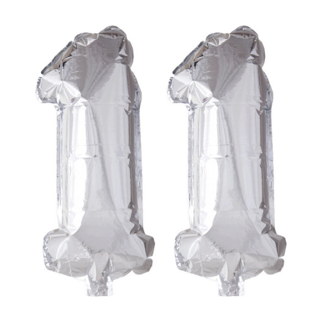 Folieballon 11 jaar Zilver 66cm