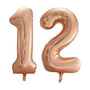 Folieballon 12 jaar Rosé Goud 86cm