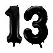 Folieballon 13 jaar zwart 41cm