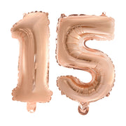 Folieballon 15 jaar Rosé Rosé Goud 41cm