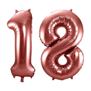 Folieballon 18 jaar brons 86cm