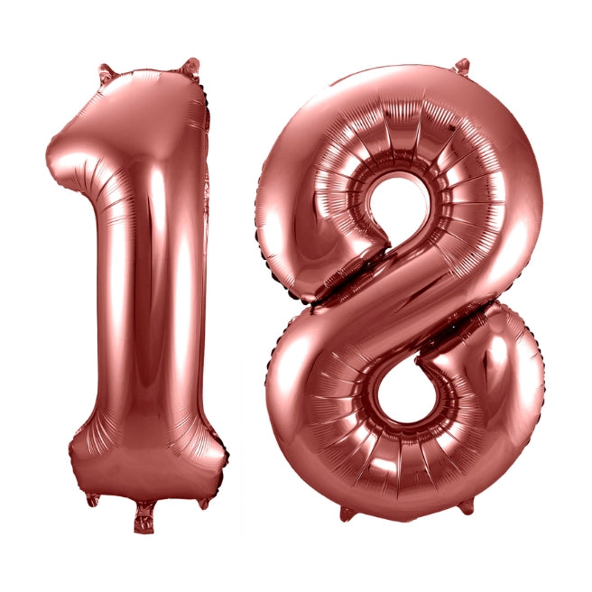 Folieballon 18 jaar brons 86cm