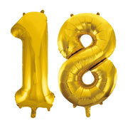 Folieballon 18 jaar Goud 41cm