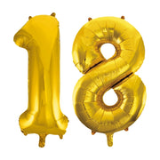 Folieballon 18 jaar Goud 86cm