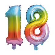 Folieballon 18 jaar Regenboog 41cm
