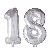 Folieballon 18 jaar Zilver 66cm