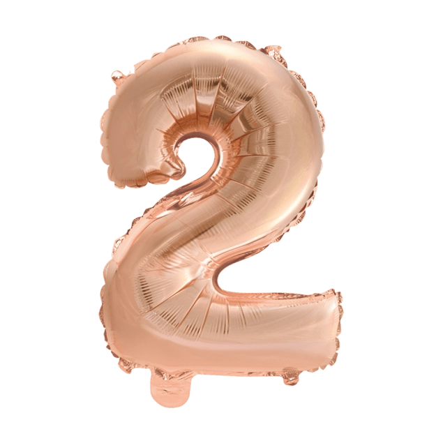 Folieballon 2 jaar Rosé Goud 41cm