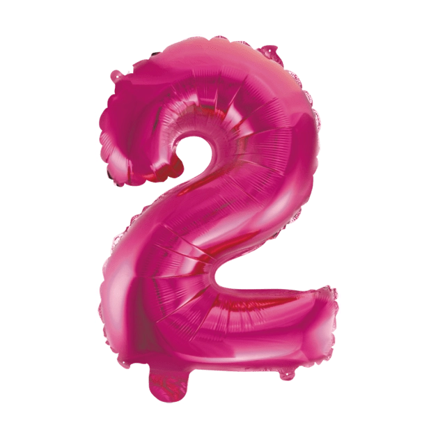 Folieballon 2 jaar roze 41cm