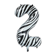 Folieballon 2 jaar zebra 86cm