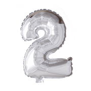 Folieballon 2 jaar zilver 86cm