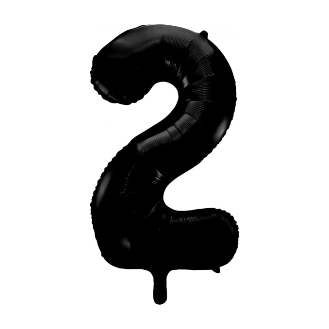 Folieballon 2 jaar zwart 86cm