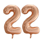 Folieballon 22 jaar Rosé Goud 86cm