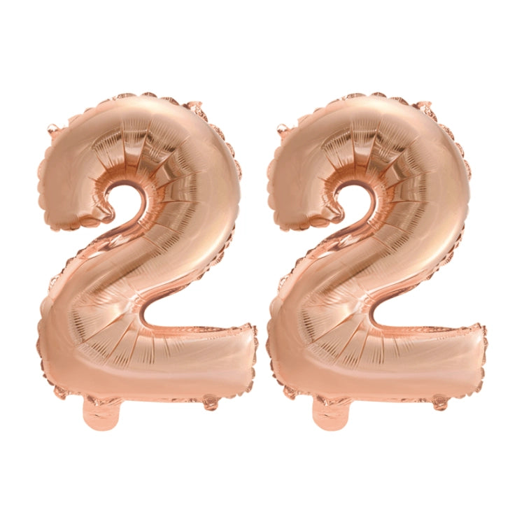 Folieballon 22 jaar Rosé Rosé Goud 41cm