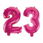 Folieballon 23 jaar roze 41cm