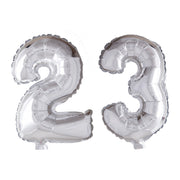 Folieballon 23 jaar Zilver 66cm