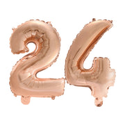 Folieballon 24 jaar Rosé Goud 41cm