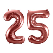 Folieballon 25 jaar brons 86cm