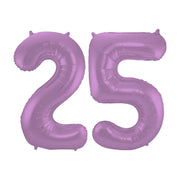 Folieballon 25 jaar metallic paars 86cm
