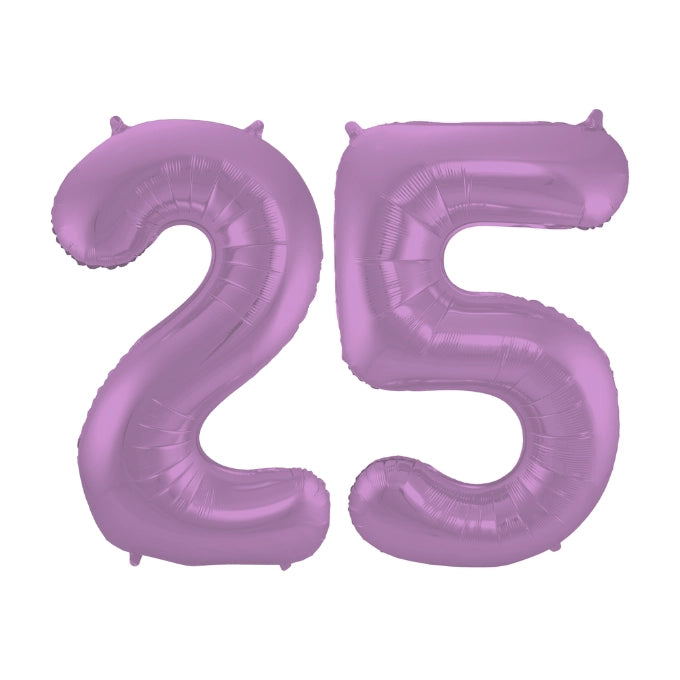 Folieballon 25 jaar metallic paars 86cm