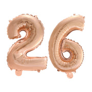 Folieballon 26 jaar Rosé Goud 41cm