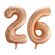 Folieballon 26 jaar Rose Goud 66cm
