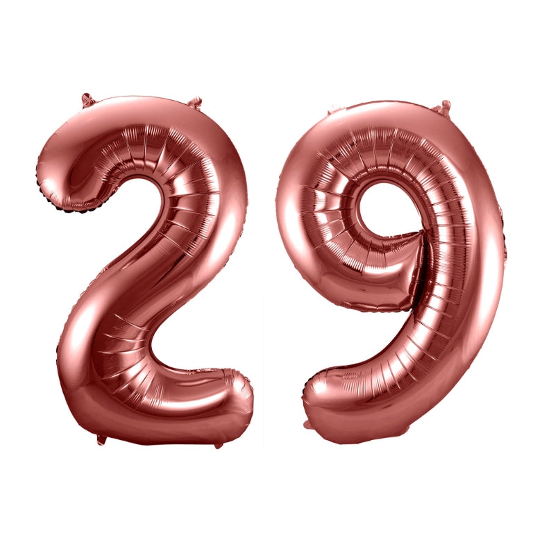 Folieballon 29 jaar brons 86cm