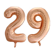 Folieballon 29 jaar Rose Goud 66cm