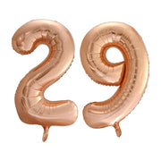 Folieballon 29 jaar Rosé Goud 86cm