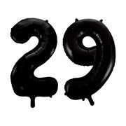 Folieballon 29 jaar zwart 86cm