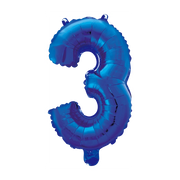 Folieballon 3 jaar blauw 41cm