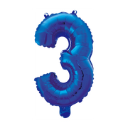 Folieballon 3 jaar blauw 86cm