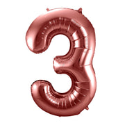 Folieballon 3 jaar brons 86cm