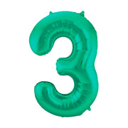Folieballon 3 jaar metallic groen 86cm