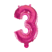 Folieballon 3 jaar roze 86cm