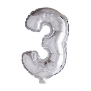 Folieballon 3 jaar zilver 86cm