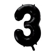 Folieballon 3 jaar zwart 86cm