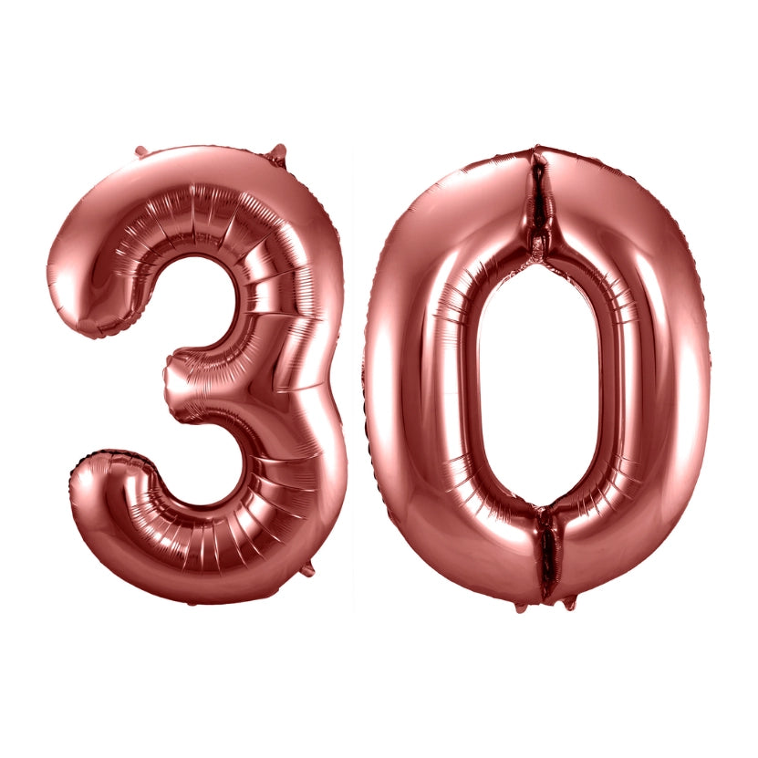 Folieballon 30 jaar brons 86cm