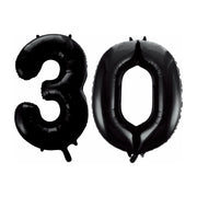 Folieballon 30 jaar zwart 86cm