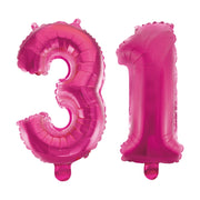Folieballon 31 jaar roze 86cm
