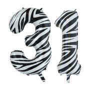 Folieballon 31 jaar zebra 86cm