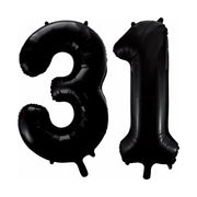 Folieballon 31 jaar zwart 41cm