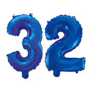 Folieballon 32 jaar blauw 41cm