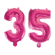 Folieballon 35 jaar roze 86cm