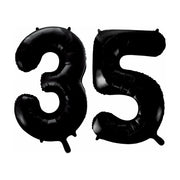 Folieballon 35 jaar zwart 86cm
