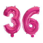 Folieballon 36 jaar roze 86cm