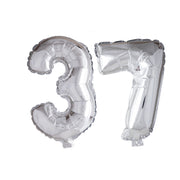 Folieballon 37 jaar zilver 86cm