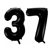 Folieballon 37 jaar zwart 41cm