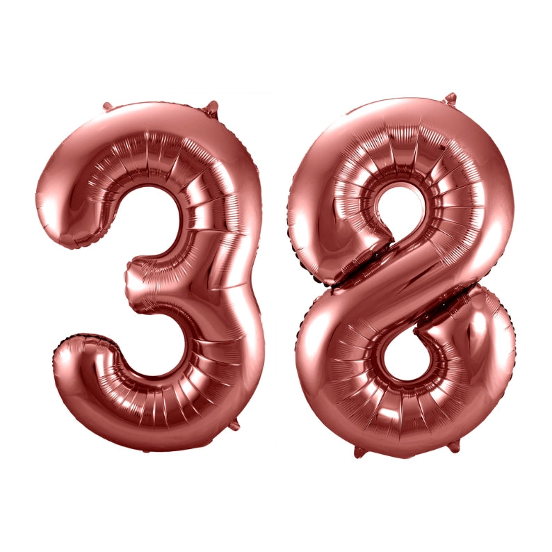 Folieballon 38 jaar brons 86cm